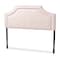 Baxton Studio Avignon Light Pink Velvet Upholstered Queen Size Headboard 155-9326 - alternate 1